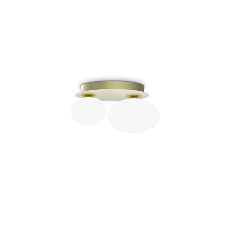Sieninis šviestuvas NINFEA AP2 OTTONE, 346533, Lima Design, Sieniniai šviestuvai, Ideal Lux, sieninis šviestuvas ninfea