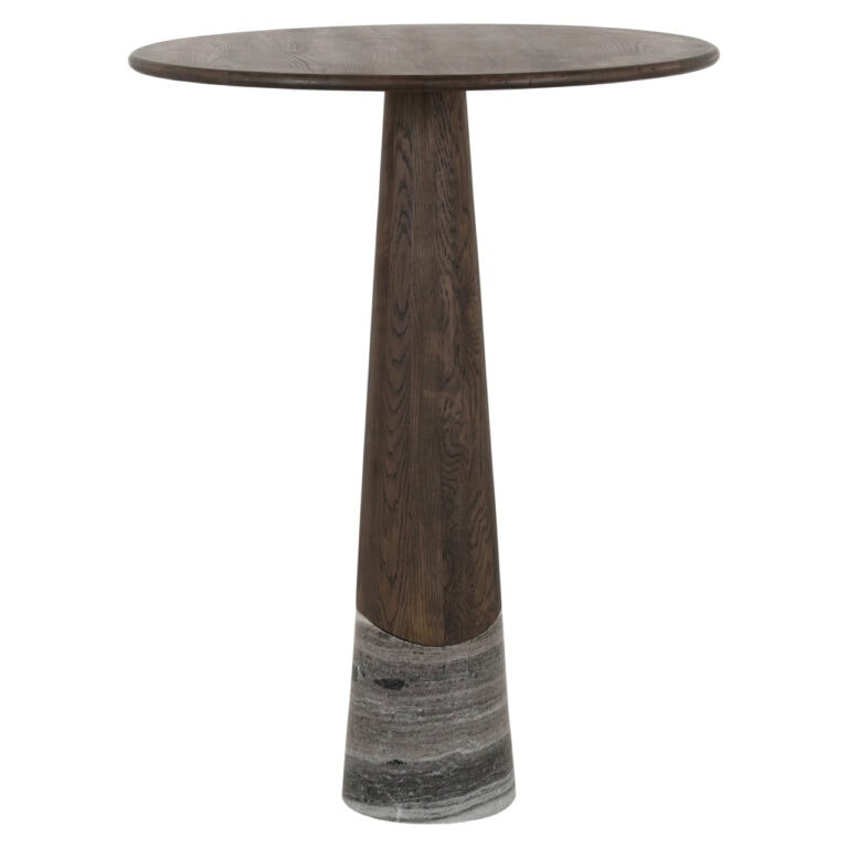 Baro stalas HARPER Smoked Charcoal 81 cm su marmuru, Richmond Interiors