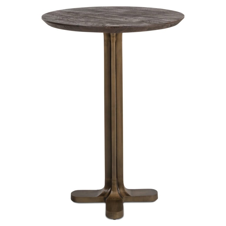 Baro stalas REVELIN Dark Brown 80 cm apvalus, Richmond Interiors
