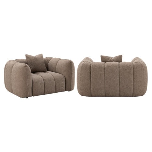 Fotelis Hogan mocca chunky fire retardant, 104 × 136 × 68 cm