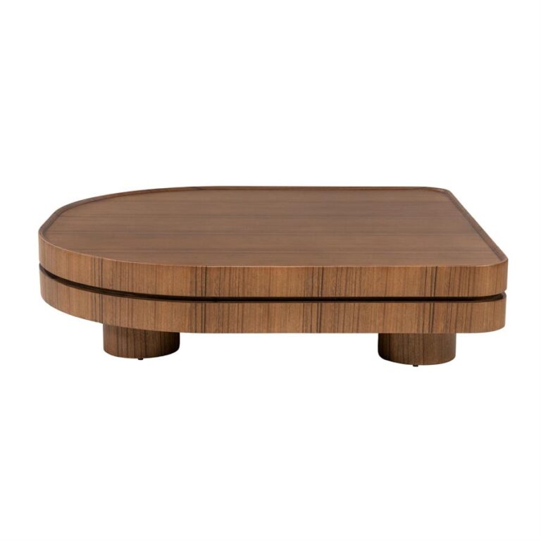 Kavos staliukas Arcus 96615, ruda, 122 × 122 × 30 cm