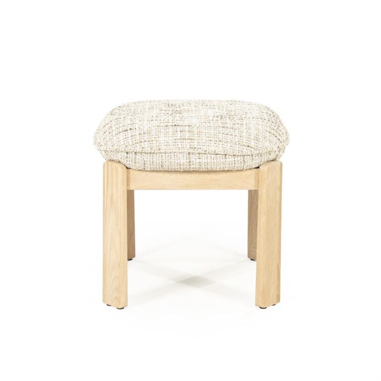 Pufas Lottie, beige Nori audinys, 48 x 48 cm