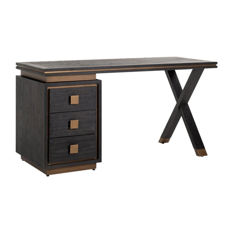 Rašomasis stalas HUNTER Black Rustic, Richmond Interiors