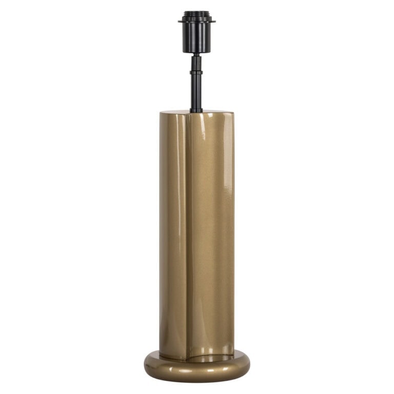 Siauras stalinis šviestuvas Jessly auksinės spalvos, 16 cm skersmens ir 55 cm aukščio