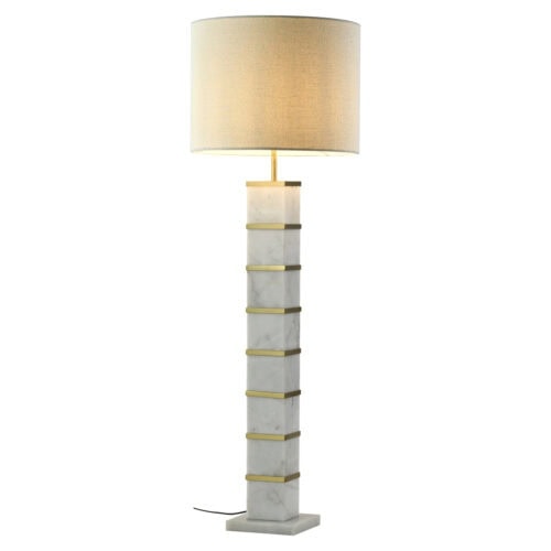 Baltas toršeras Celinae su audinio gaubtu, 50 cm skersmens, 152 cm aukščio
