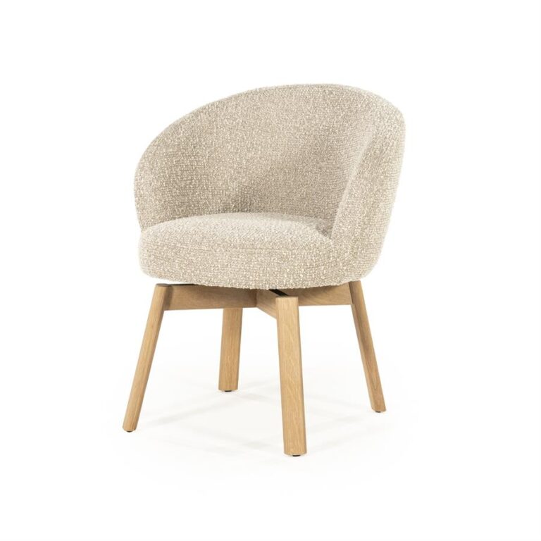 Valgomojo kėdė Livia 96467, taupe spalvos Hush audinys, 65×63×80 cm