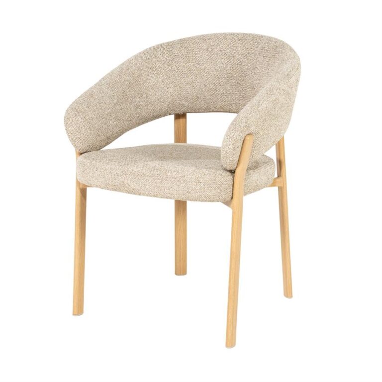 Valgomojo kėdė Sedia with armrest, natūralios spalvos, 57×61×79,5 cm