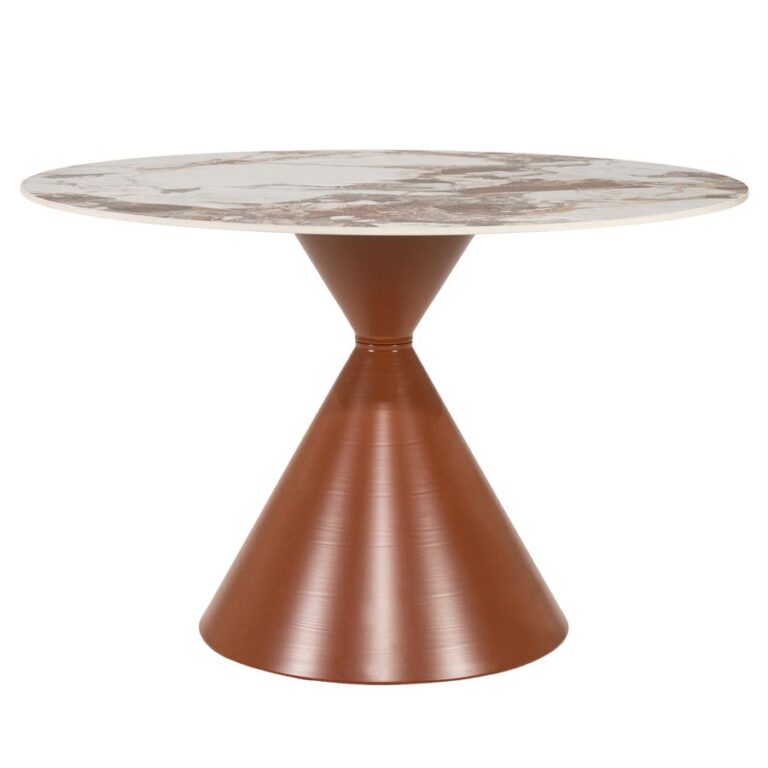 Valgomojo stalas Roka, rudas, 120×120×77 cm