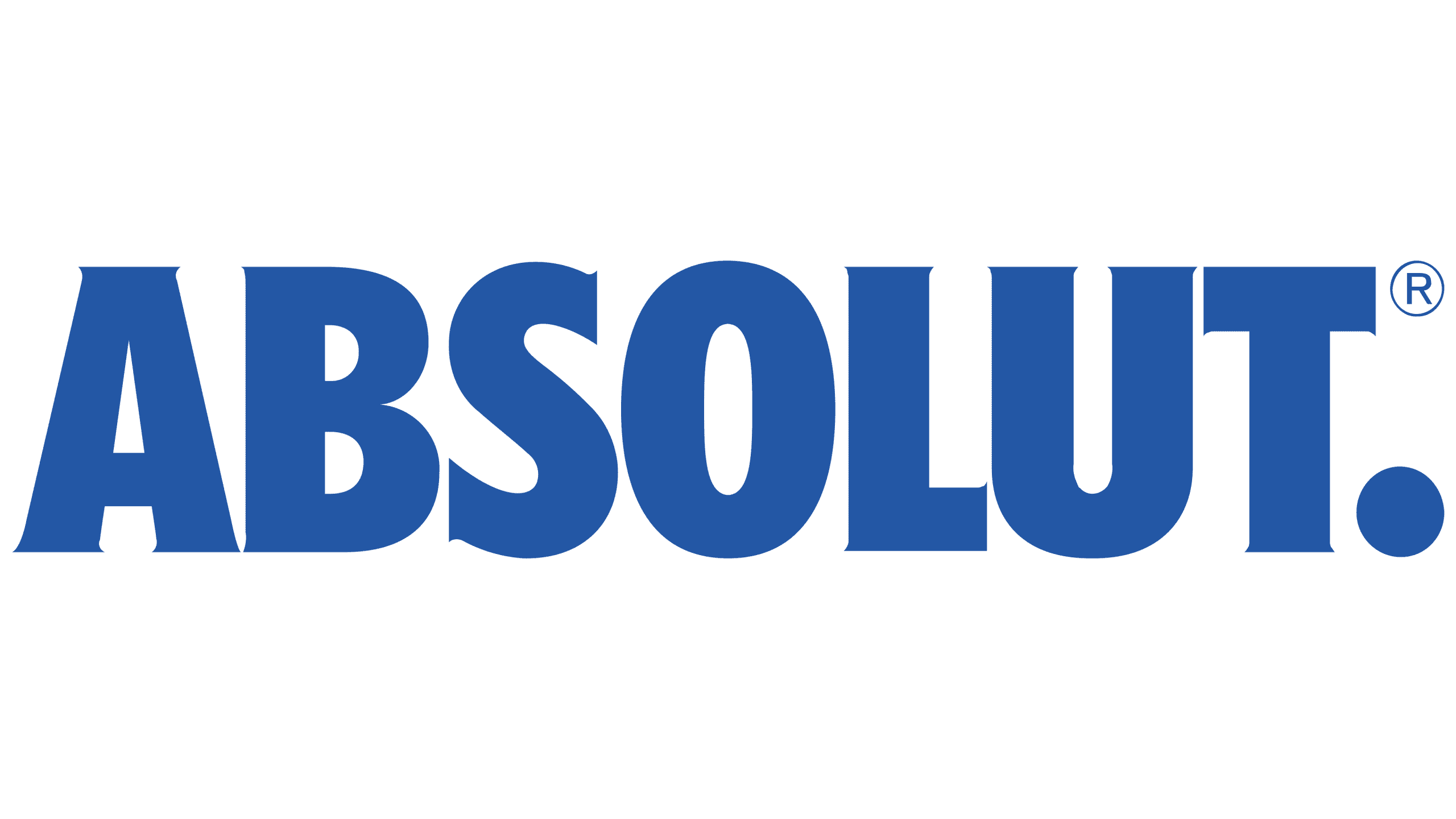 Absolut logo on a black background for branding and marketing.