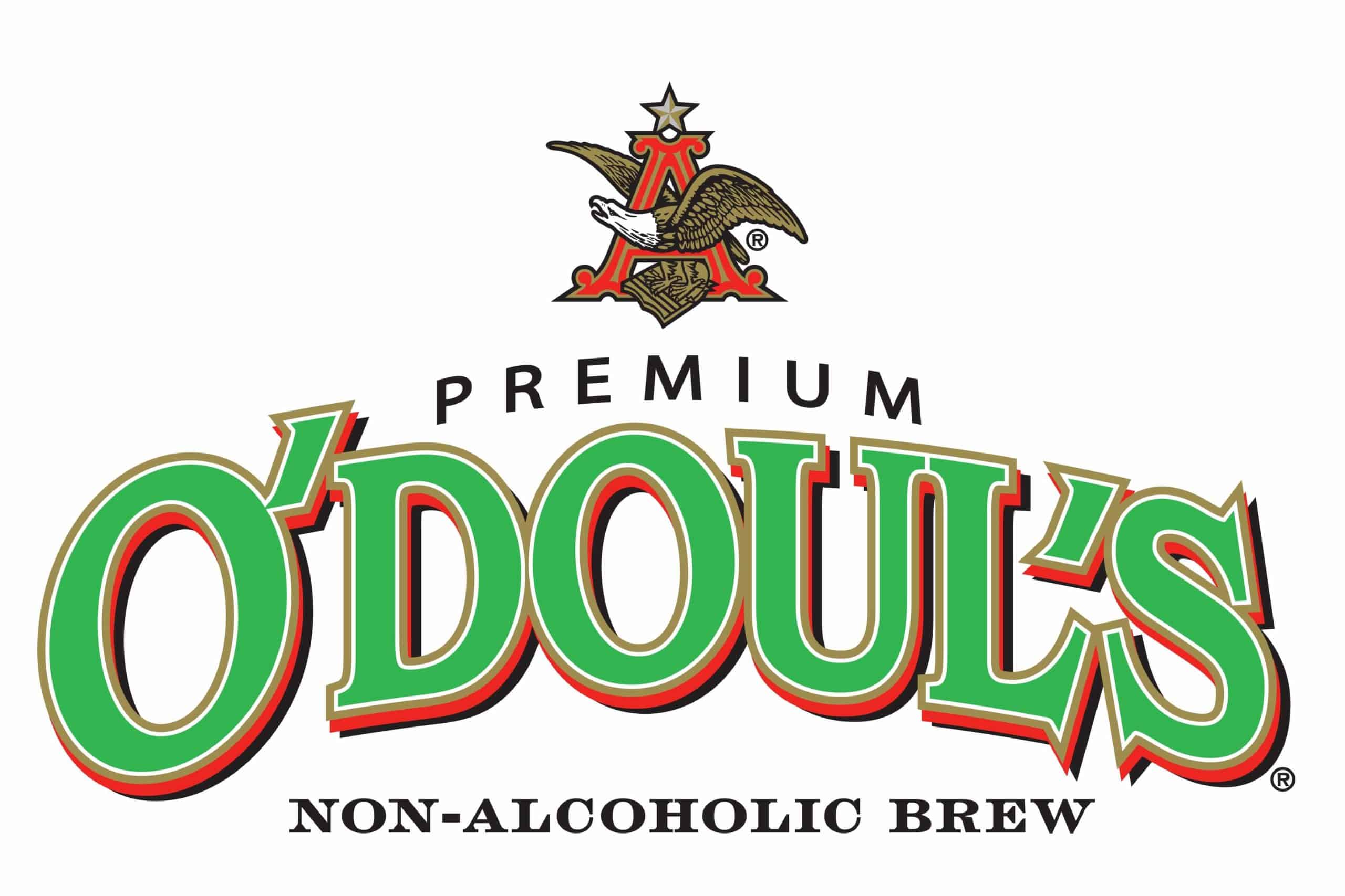 O'doul's premium non-alcoholic brew logo with eagle and star design.