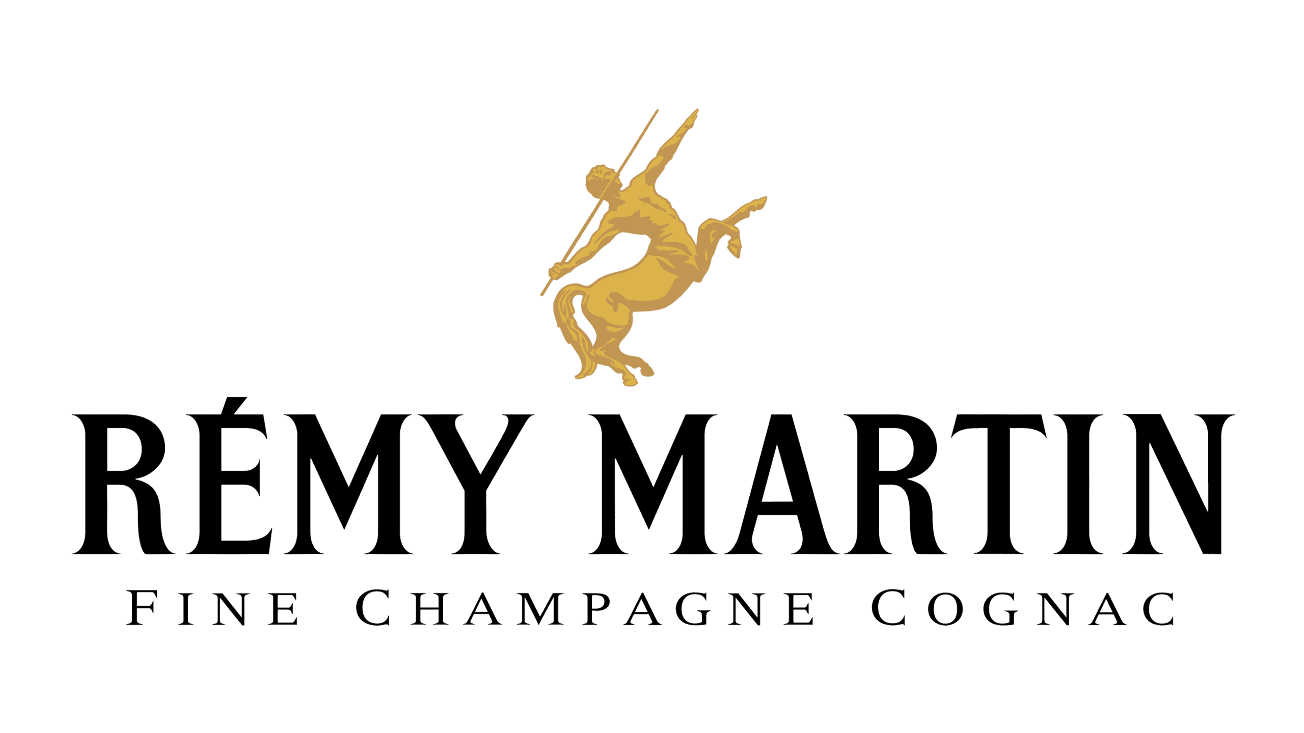 Rémy Martin logo with a golden centaur emblem and black text on a white background.