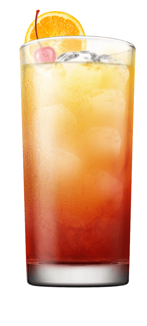 Refreshing Margarita Mangoneada with orange and cherry garnish.