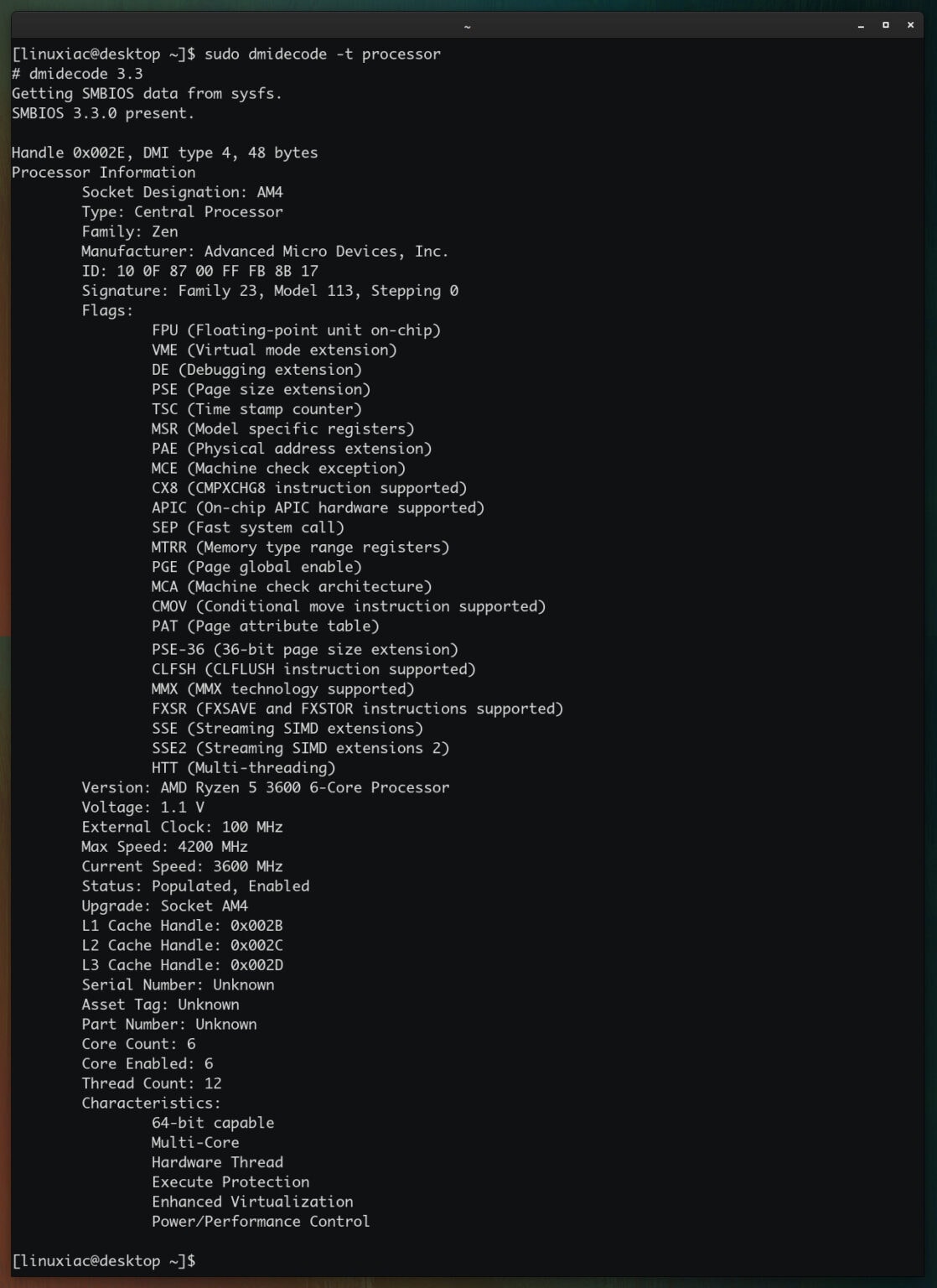 dmidecode Get System Hardware Information On Linux