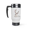 Stainless Steel Travel Mug with Handle, 14oz - Conservation - Brown - Image 4