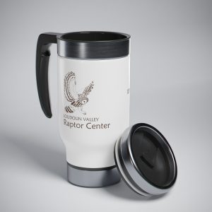 Stainless Steel Travel Mug with Handle, 14oz - Conservation - Brown