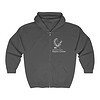 Unisex Heavy Blend™ Full Zip Hooded Sweatshirt - Logo only - White - Image 5
