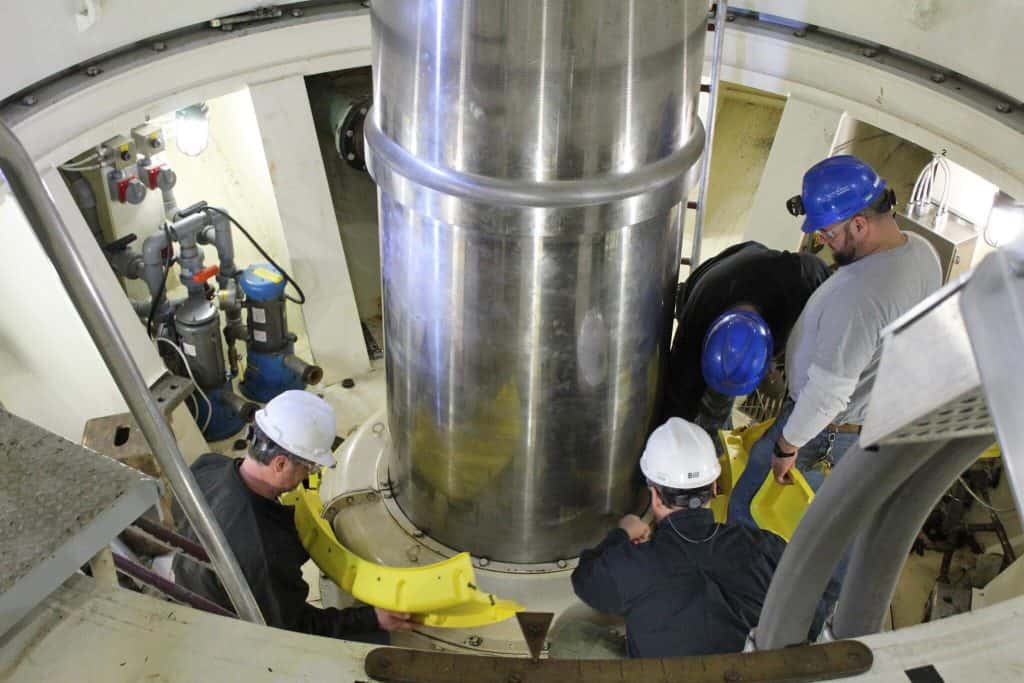 High-quality turbine shaft guarding for hydroelectric power plants. Ensures safety and protection du.