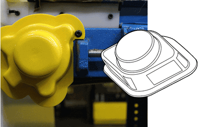 Protective machine guard and cover for industrial safety.