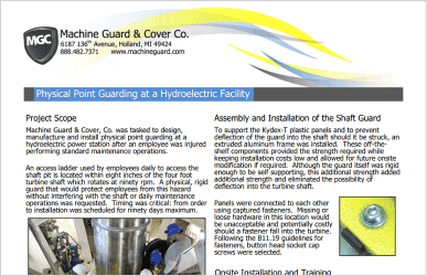 Line Guard, Point Guarding at Hydroelectric Facility
