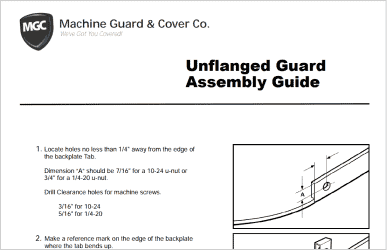 Unflanged Machine Guard Assembly Guide