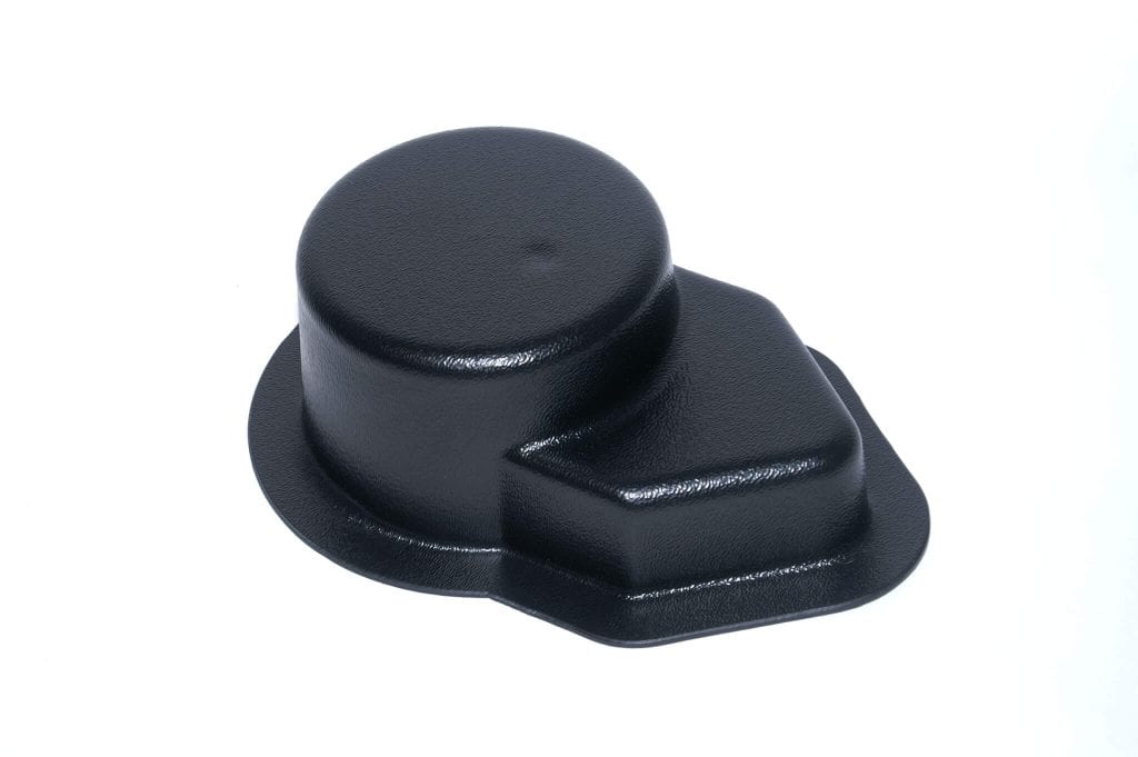 3 bolt flange bracket bearing cover black plastic