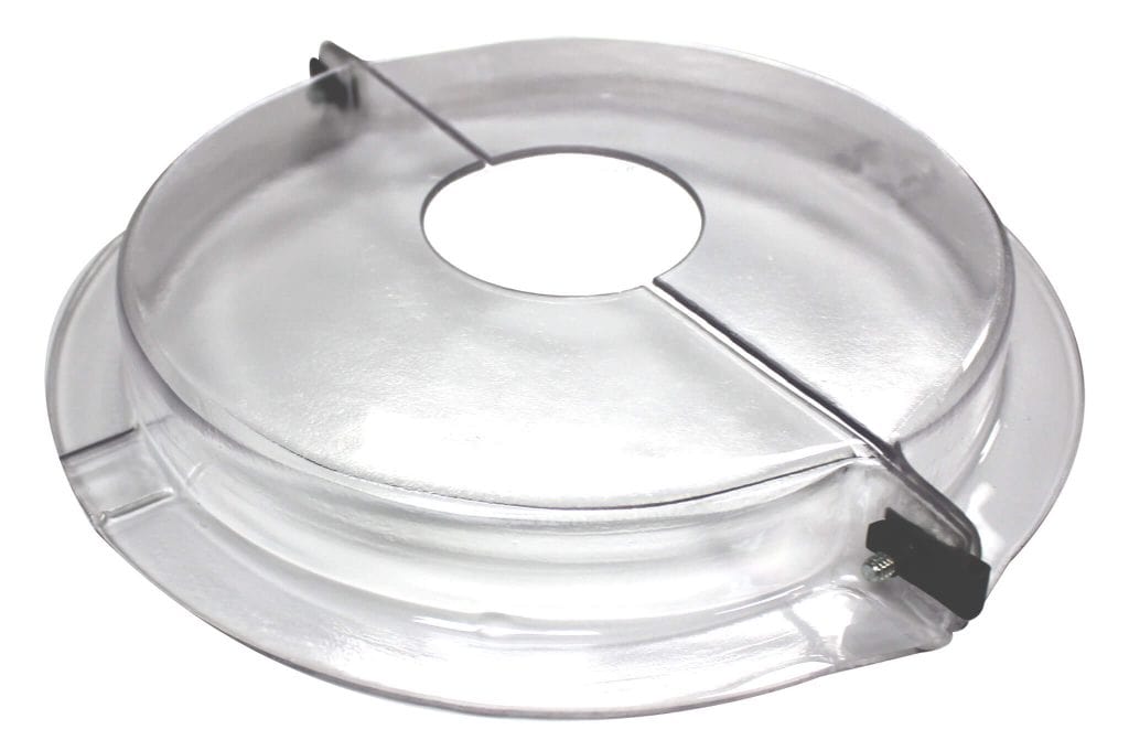 Protective machine guard for safety and equipment coverage.