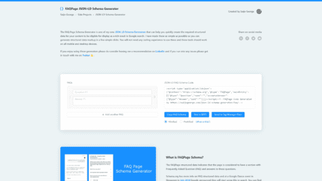 FAQPage Schema Generator by Saijo George