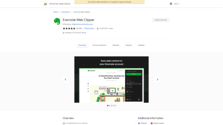 Evernote Web Clipper