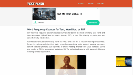 TextFixer Word Frequency Counter