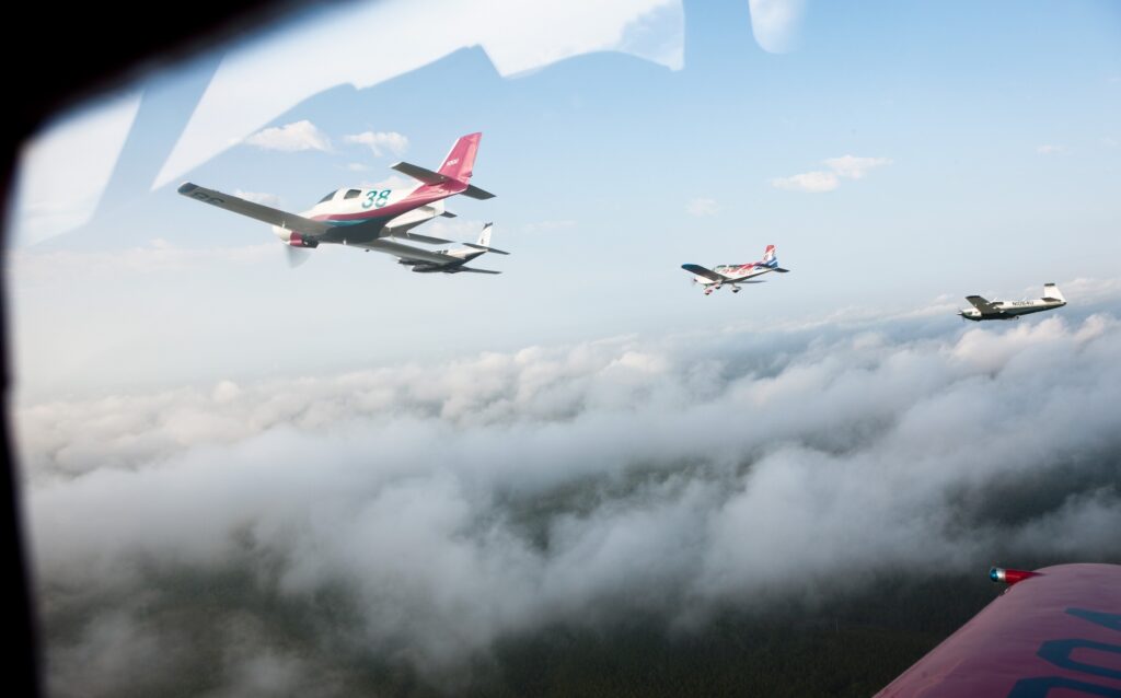 A story about Spruce Creek Fly-In Community in Florida: Portraits of residents and pilots with their planes.