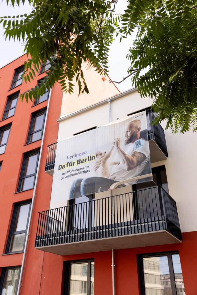 Aufnahme eines Gebäudes der Berlinovo Immobiliengesellschaft für ihren Geschäftsbericht