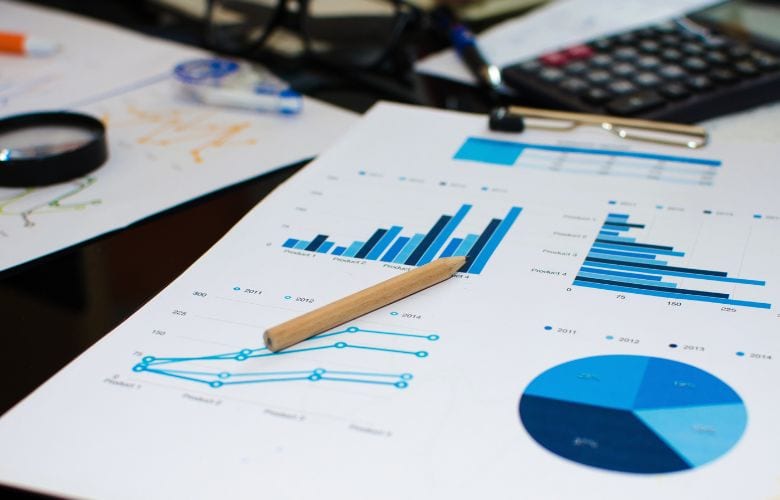 Grafiken und Diagramme zur Finanzplanung im Businessplan einer Arztpraxis