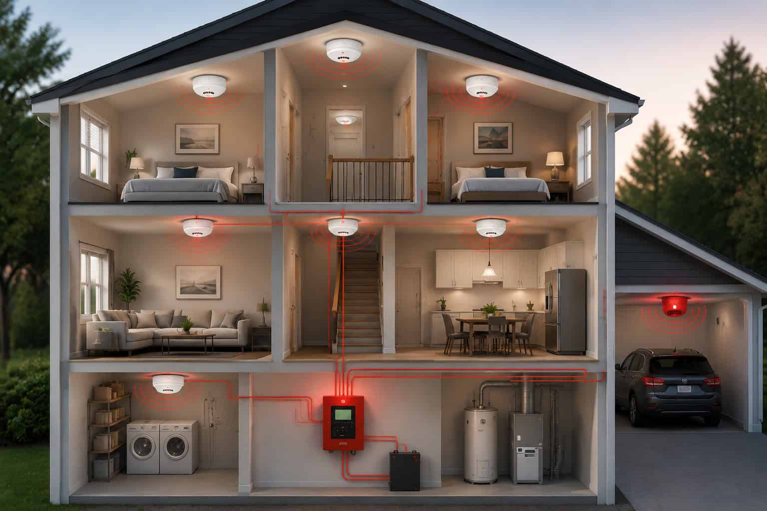 Smart Home System in a Modern House.