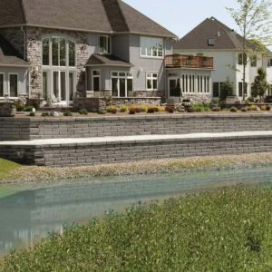 Beautiful contemporary home with garden and pond view.