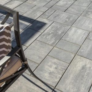 Outdoor patio featuring modern stone tile flooring for a stylish and durable surface.