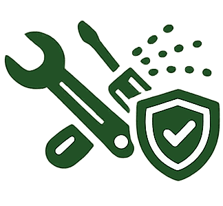Illustration of website maintenance tools and security shield for renaming website.