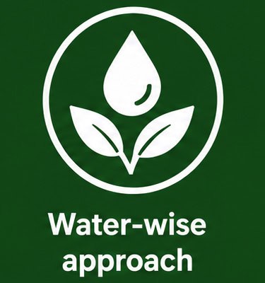 Water-wise approach to sustainability and conservation in environmental practices.