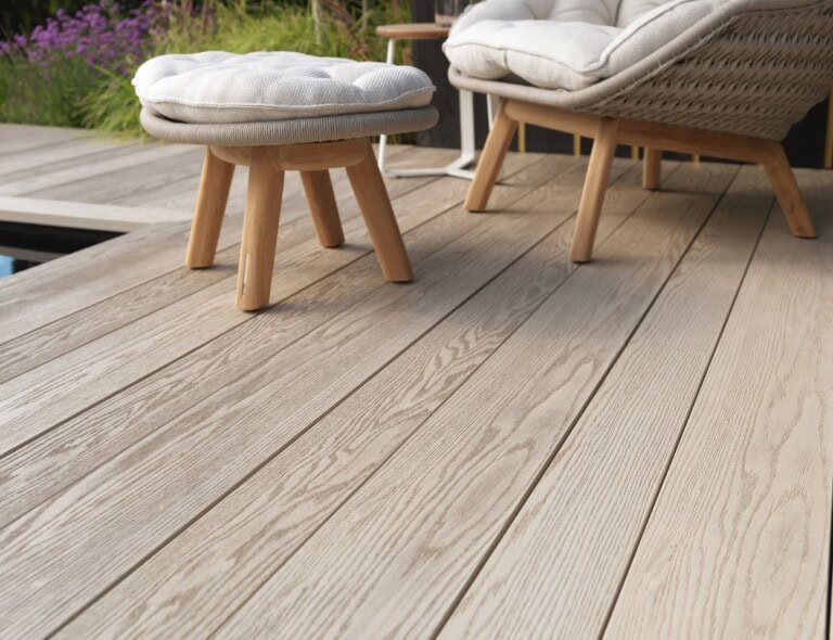 composite decking enhanced grain limed oak