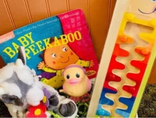 assortment of baby toys
