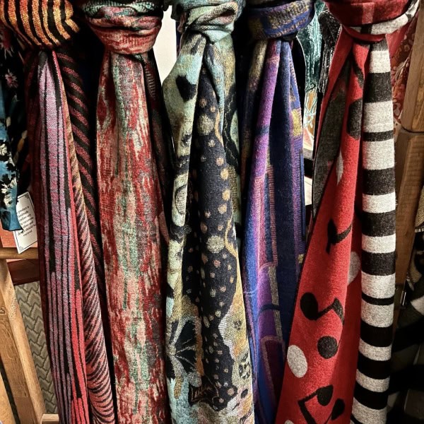 assortment of scarves