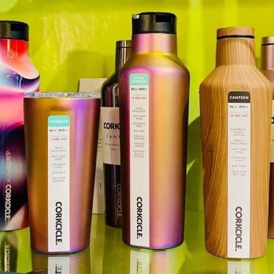 various sizes of corncickle water bottles