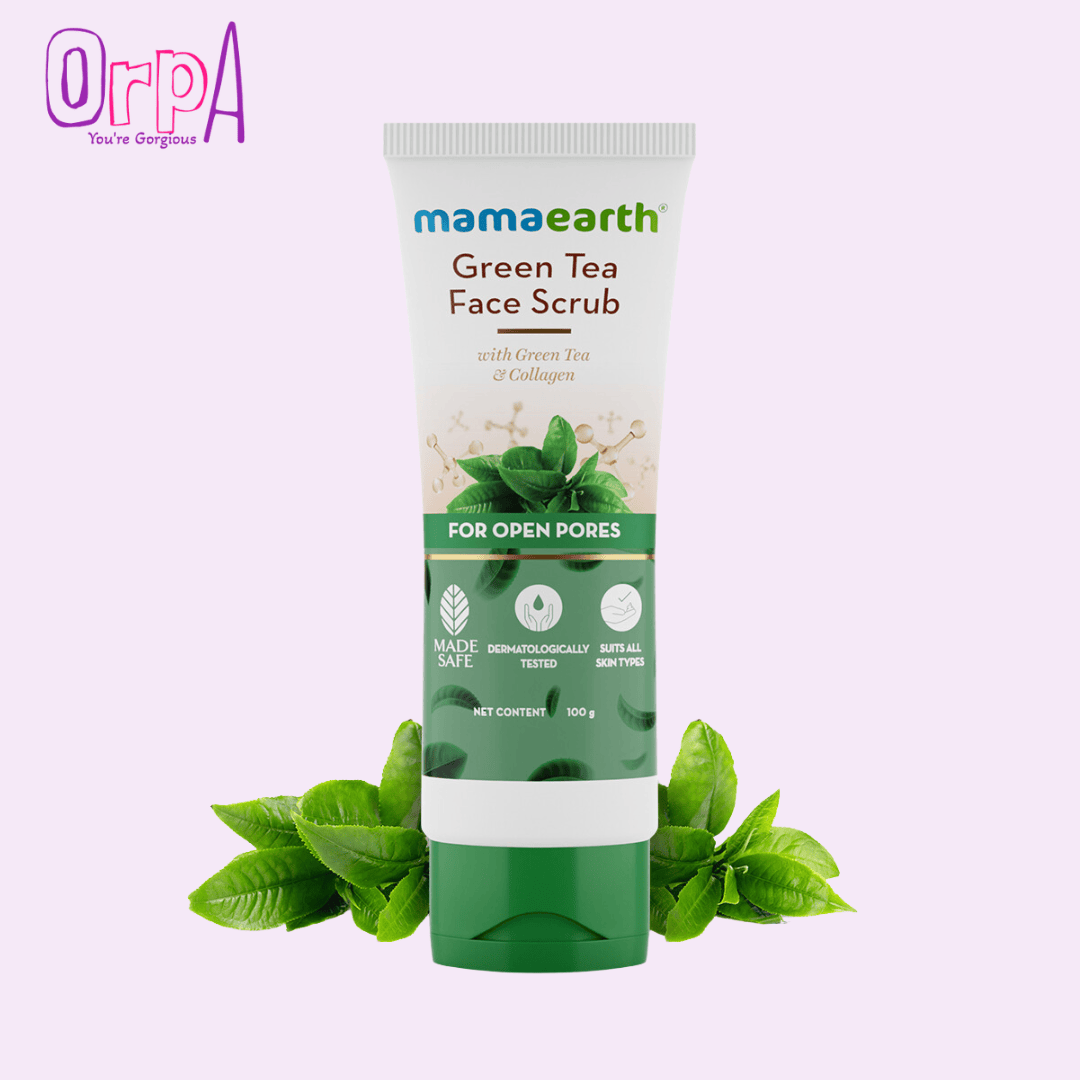 Mamaearth Green Tea Face Scrub 100g Orpa
