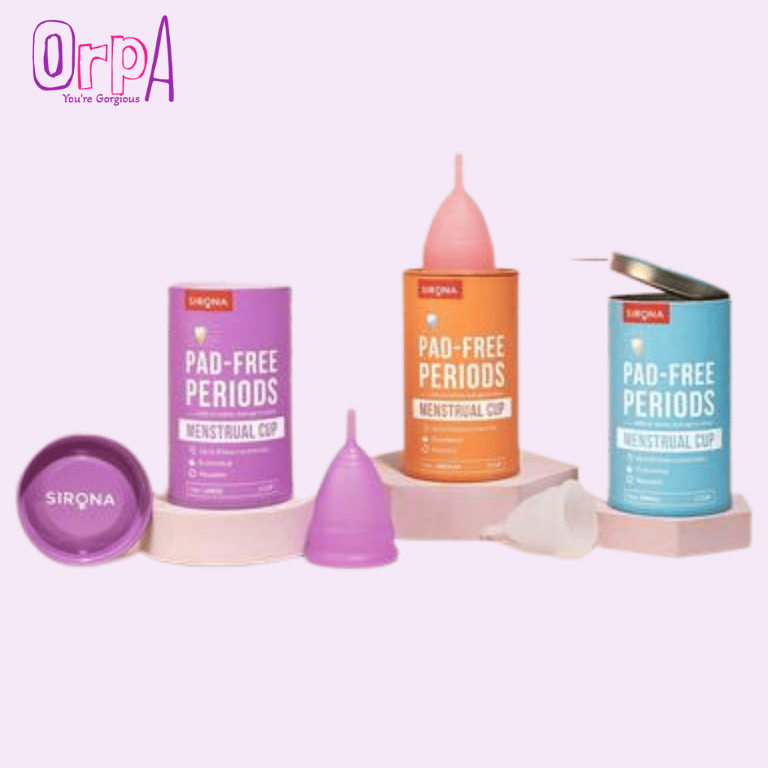 Sirona Reusable Menstrual Cup For Women With Pouch - Orpa