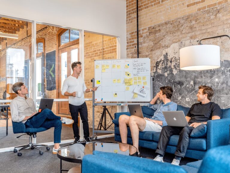People working on a digital strategy.