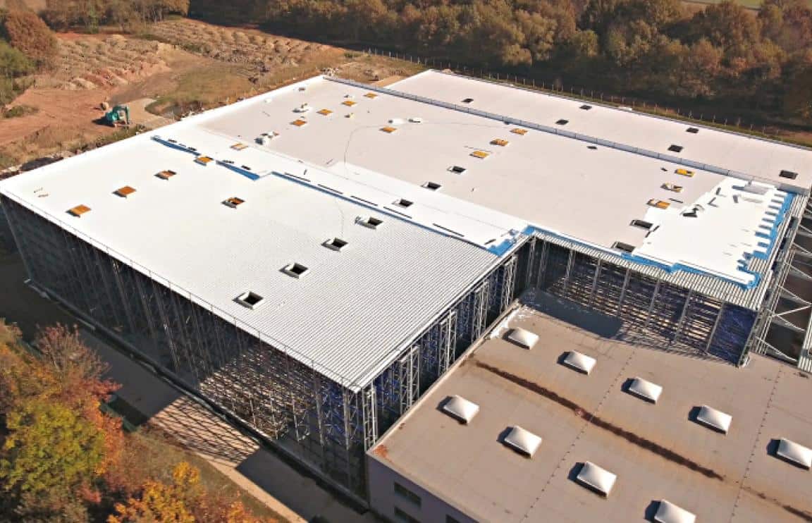 Aerial View of Warehouse building