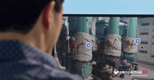 Digital twin visualization of industrial machinery for enhanced decision-making.