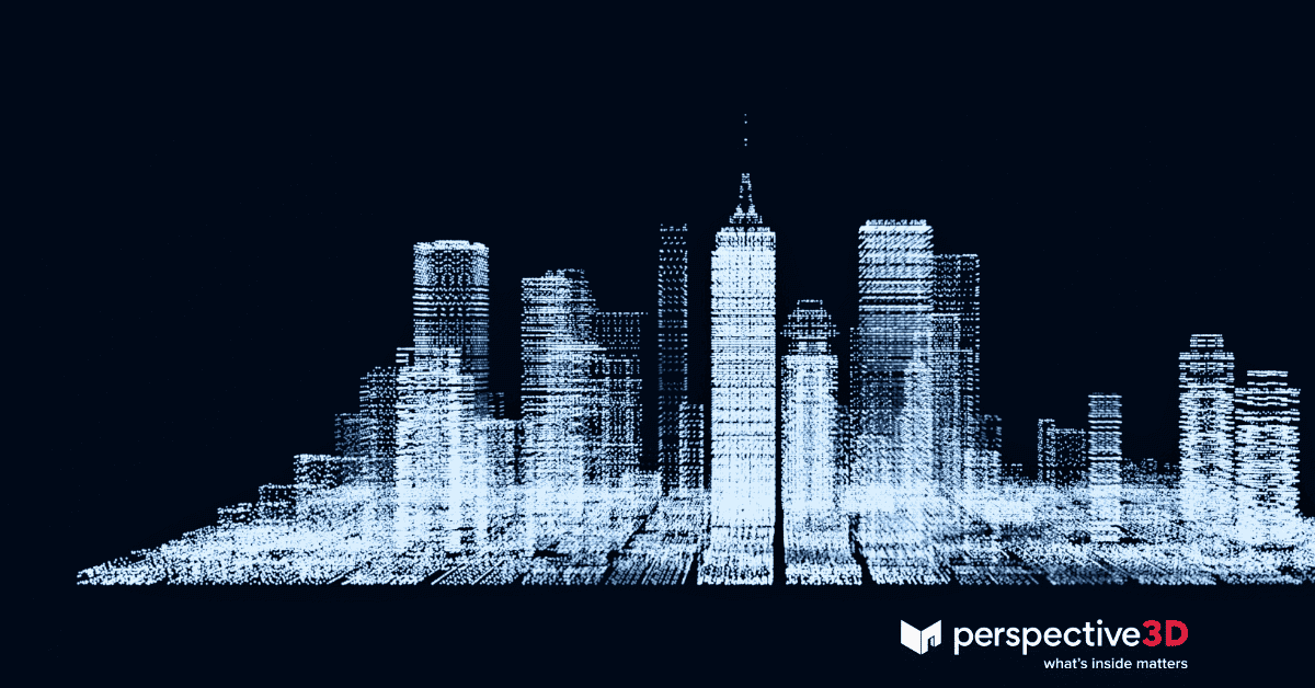 3D city skyline model showcasing Michigan businesses through advanced visualization technology.