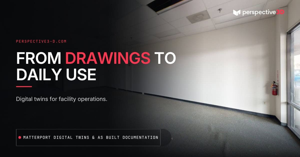 Matterport facility management operations: a 3D capture of a vacant commercial office suite for turnover planning.