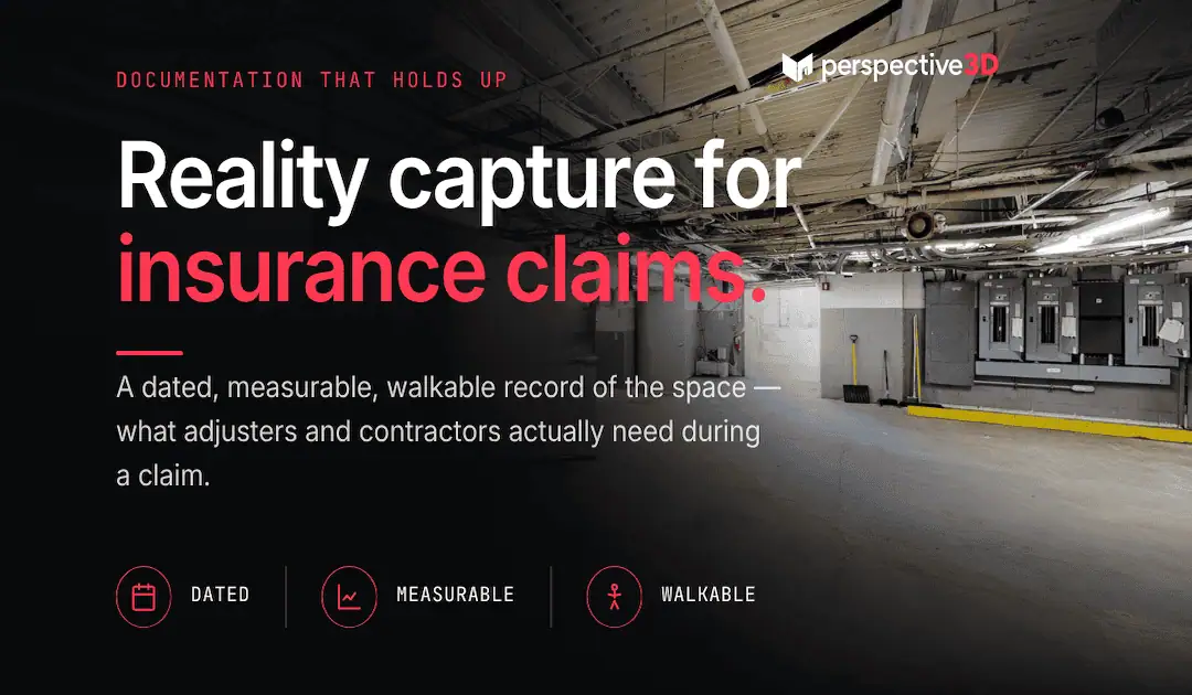 Matterport 3D scan documenting water damage for a restoration and insurance claim in Michigan