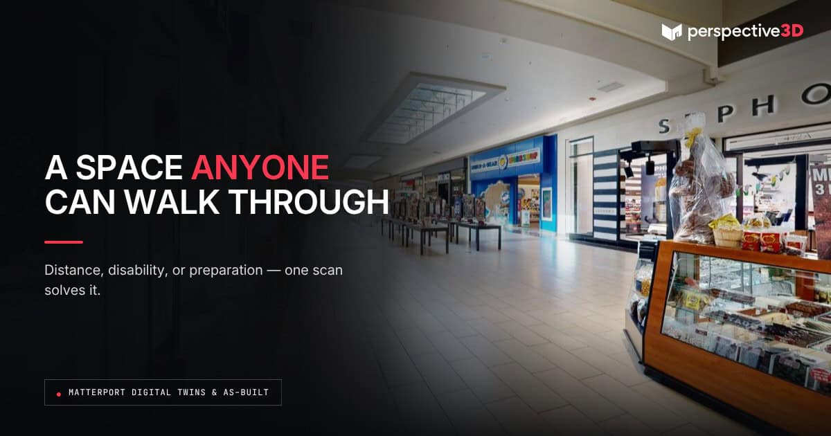 A space anyone can walk through — 3D scan accessibility and ADA compliance walkthrough of a Grand Rapids retail corridor.